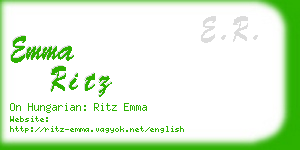 emma ritz business card